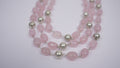 3 Line Rose Quartz Necklace-Women's fashion jewellery online