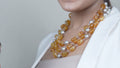 3 Layered Orange Jade Necklace-Women's fashion jewellery online