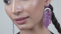 Ruby Chandelier Earrings-Women's fashion jewellery online