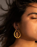 Gold Dusted Brown Earrings-Women's fashion jewellery online