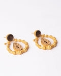 Gold Dusted Brown Earrings-Women's fashion jewellery online