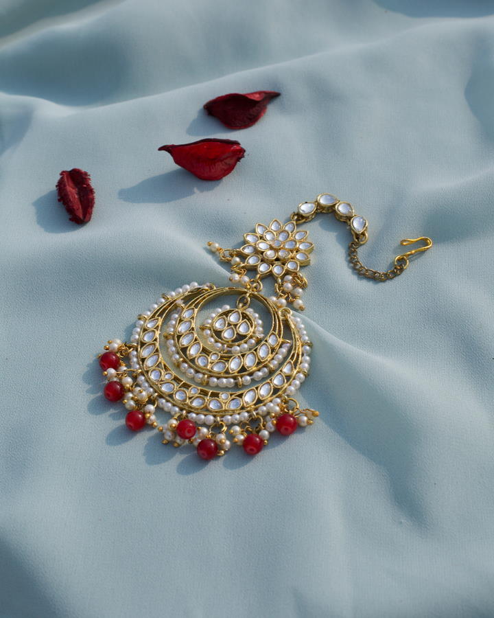 Crimson Maang Tika--Women's fashion jewellery online 
