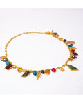 Terra Multi Colour Stone Chain-Women's fashion jewellery online