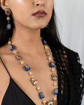 Midnight Blue Single Line Marcasite Necklace-Women's fashion jewellery online 