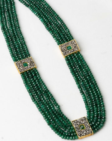 Stylish Green Emerald Necklace