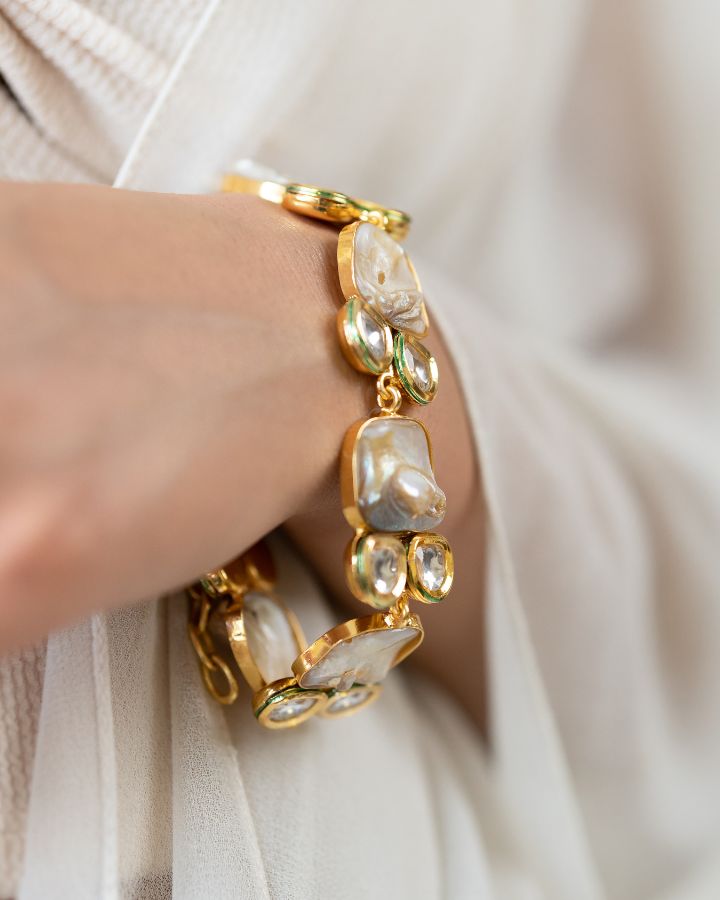 Mother Of Pearl Signature Bracelet-Women's fashion jewellery online 