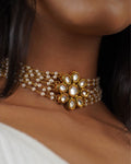 Floral Kundan Choker-Women's fashion jewellery online 